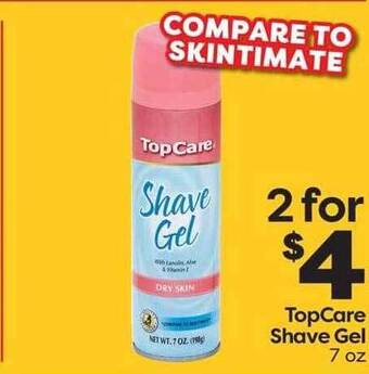 Weis Markets TopCare Shave Gel offer
