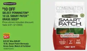 The Home Depot 10 lb. Smart Patch Bermuda Grass Seed, Mulch & Fertilizer 1006745473 offer