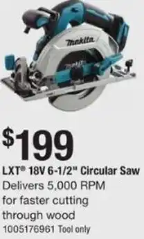 The Home Depot LXT 18V 6-1/2" Circular Saw 1005176961 offer