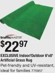 The Home Depot Exclusive Indoor/Outdoor 6'x8' Artificial Grass Rug 775957 offer