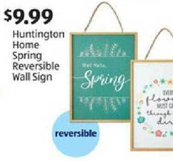 Aldi Huntington Home Spring Reversible Wall Sign offer