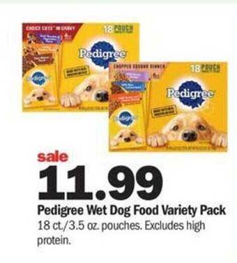 Meijer Pedigree Wet Dog Food Variety Pack offer