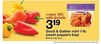 Target Good & Gather Mini 1-lb. Sweet Peppers Bag offer