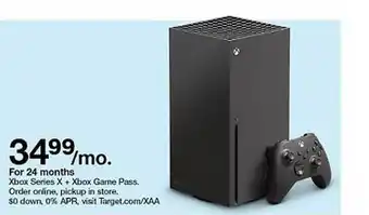 Target For 24 Months Xbox Series X + Xbox Game Pass offer