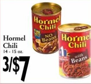 Harding's Markets Hormel Chili 14-15 oz. offer