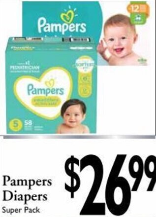 Harding's Markets Pampers Diapers offer