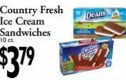 Harding's Markets Country Fresh Ice Cream Sandwiches 10 ct. offer