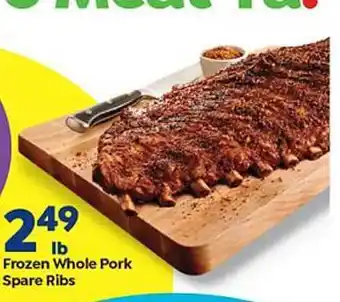 Save a Lot Frozen Whole Pork Spare Ribs offer