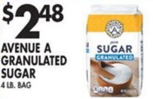 Pioneer Supermarkets Avenue A Granulated Sugar 4 Lb. offer