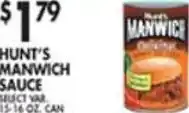Pioneer Supermarkets Hunt's Manwich Sauce 12-16 oz. offer