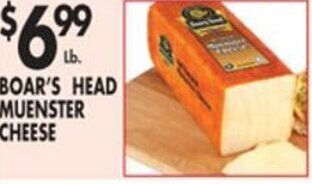 Pioneer Supermarkets Boar's Head Muenster Cheese offer