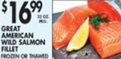 Pioneer Supermarkets Great American Wild Salmon Fillet offer