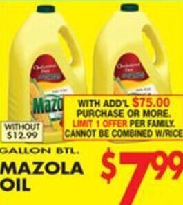 Met Foodmarkets Mazola Oil offer
