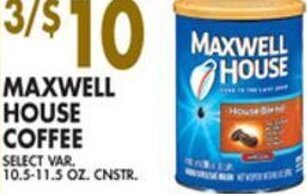 Met Foodmarkets Maxwell House Coffee 10-5-11.5 oz. offer