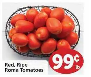 Albertsons Red, Ripe Roma Tomatoes offer
