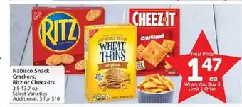 Albertsons Nabisco Snack Crackers, Ritz Or Cheez-Its offer