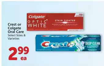 Albertsons Crest Or Colgate Oral Care offer