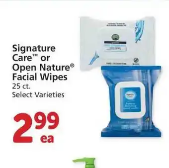 Albertsons Signature Care Or Open Nature Facial Wipes offer
