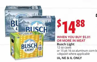 Fareway Busch Light Or Aluminum Corn offer