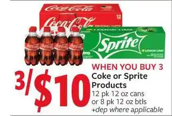 Fareway Coke Or Sprite Products offer