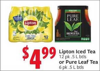 Fareway Lipton Iced Tea Or Pure Leaf Tea offer
