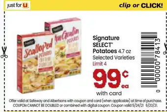 Safeway Potatoes offer