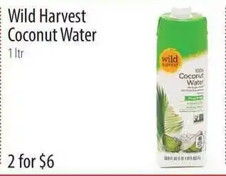 Market of Choice Wild Harvest Coconut Water offer