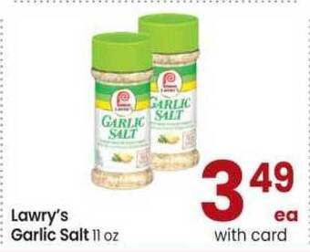 Safeway Lawry's Garlic Salt offer