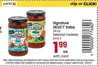 Safeway Salsa offer