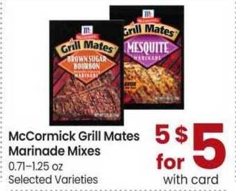Safeway McCormick Grill Mates Marinade Mixes offer