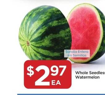 Food 4 Less Whole Seedless Watermelon offer