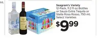 Food 4 Less Seagram's Variety Bottles Or Sauza Extra Tequila Or Stella Rosa Rosso offer