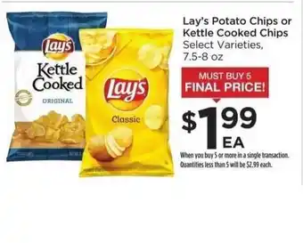 Food 4 Less Lay's Potatp Chips Or Kettle Cooked Chips offer