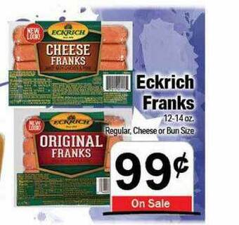 Holiday Foods Eckrich Franks offer