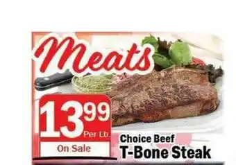 Holiday Foods Choice Beef T-Bone Steak offer