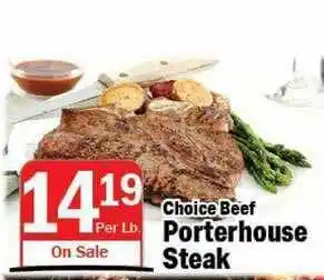 Holiday Foods Choice Beef Porterhouse Steak offer