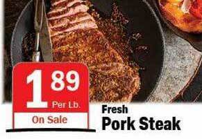 Holiday Foods Fresh Pork Steak offer