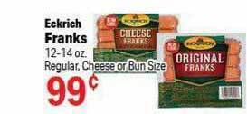 Holiday Foods Eckrich Franks offer