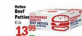 Holiday Foods Holten Beef Patties offer