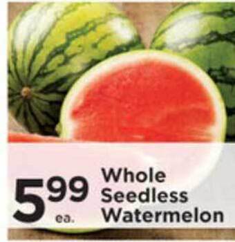 Pioneer Supermarkets Whole Seedless Watermelon offer