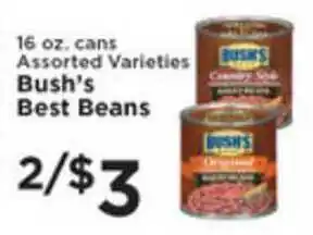 Pioneer Supermarkets Bush's Best Beans offer