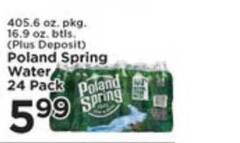 Pioneer Supermarkets Poland Spring Water 24 Pack offer