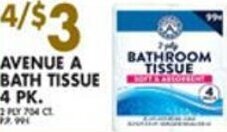 Met Foodmarkets Avenue A Bath Tissue 4 Pk. offer