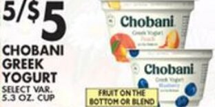 Met Foodmarkets Chobani Greek Yogurt 5.3 oz. offer