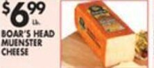Met Foodmarkets Boar's Head Muenster Cheese offer