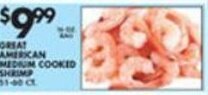 Met Foodmarkets Great American Medium Cooked Shrimp offer