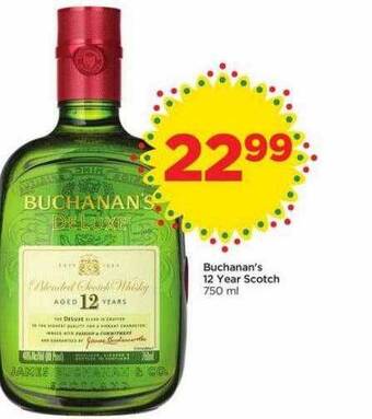 Food 4 Less Buchanan's 12 Year Scotch offer
