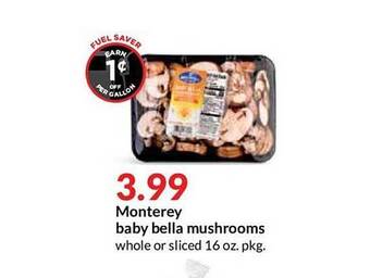 Hy-Vee Monterey Baby Bella Mushrooms offer