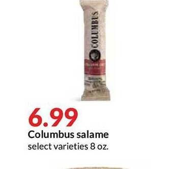 Hy-Vee Columbus Salame offer