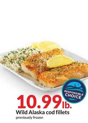 Hy-Vee Wild Alaska Cod Fillets offer